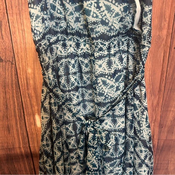 Banana Republic Printed Handkerchief Belted Midi Dress - Size M - Picture 5 of 10